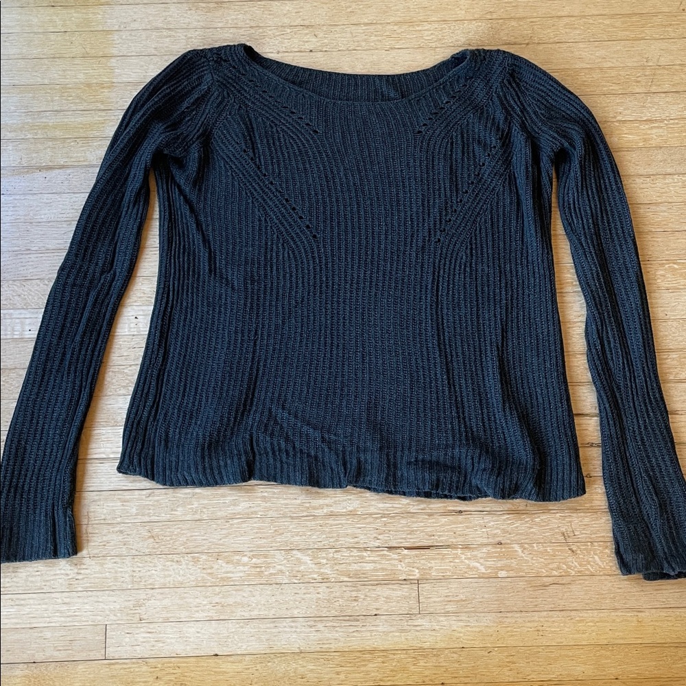 EUC Brandy Melville dark gray knit sweater